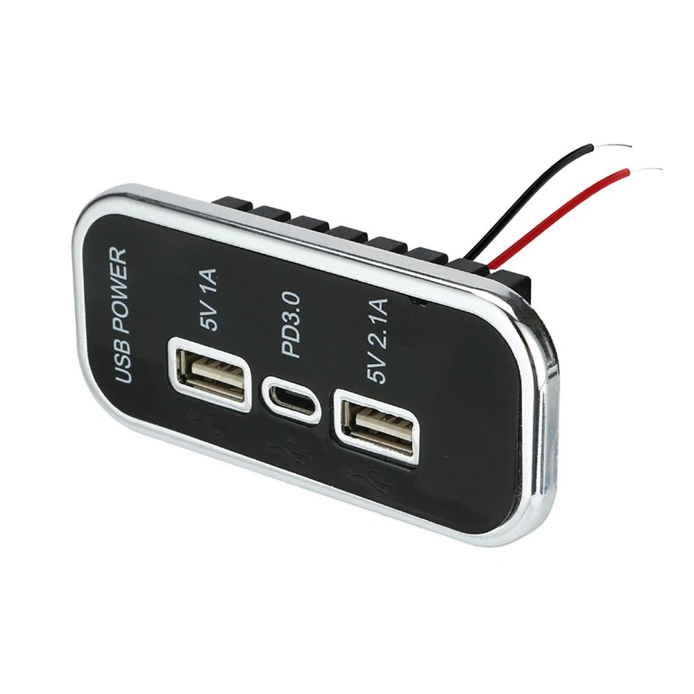  ڵ Ʈ ATV Ʈ RV    ܼƮ USB   , 3 Ʈ, 35.5W PD CŸ, 2.1A, 12 V, 24V